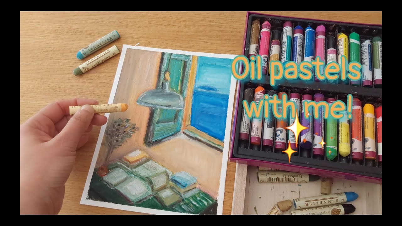 OIL PASTELS WITH ME! SGRAFFITO TECHNIQUE | A ROOM WITH A VIEW.