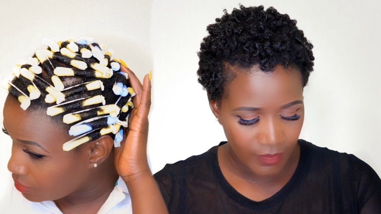 PERM ROD SET ON SHORT 4C NATURAL HAIR