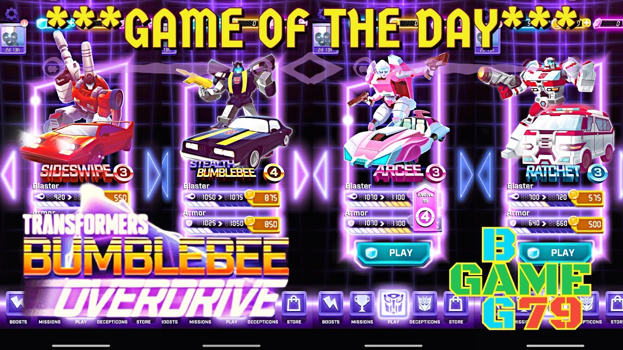 Transformers BUMBLEBEE Overdrive - February 26 2024 #gameoftheday #transformers #bumblebee