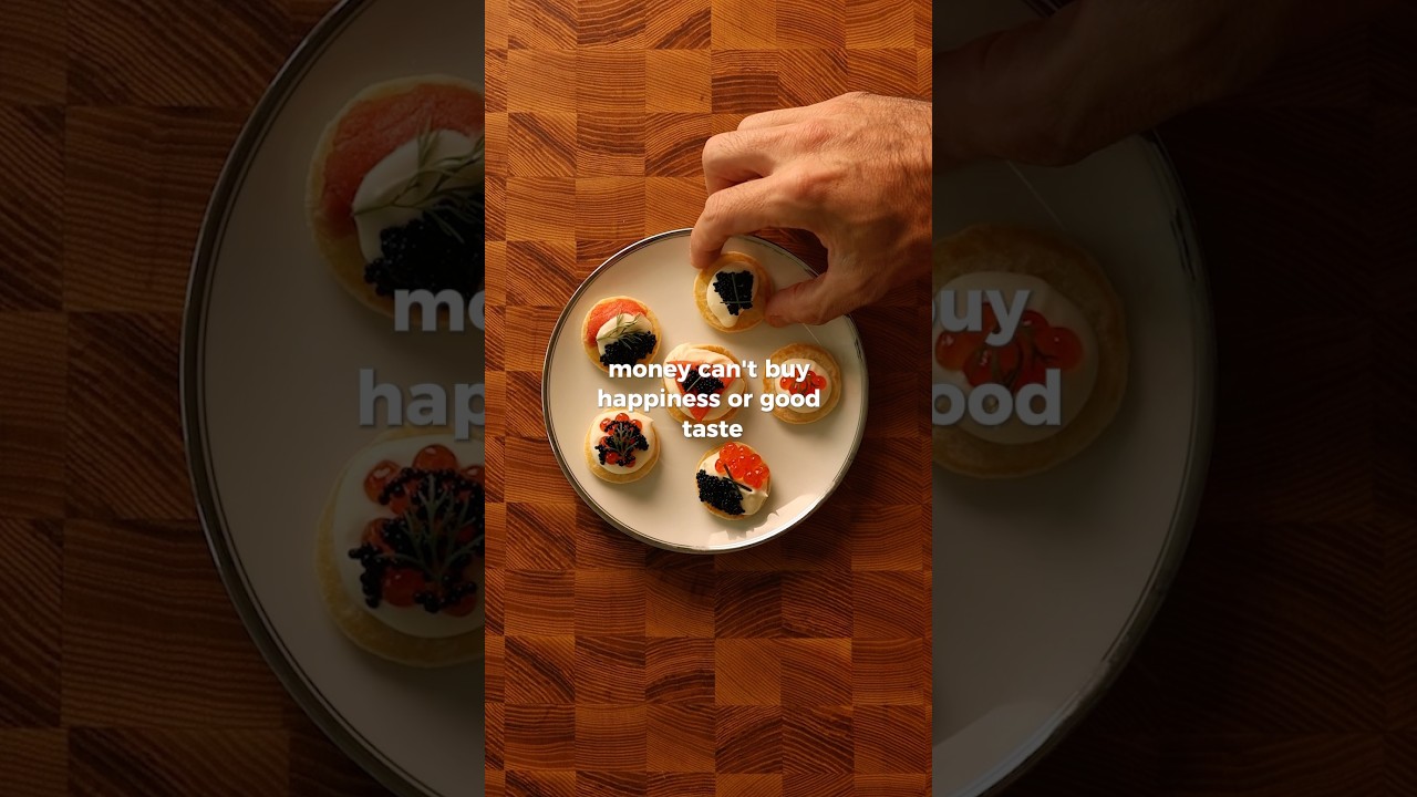 блины крем-фреш с масаго + икра лосося #для родителей