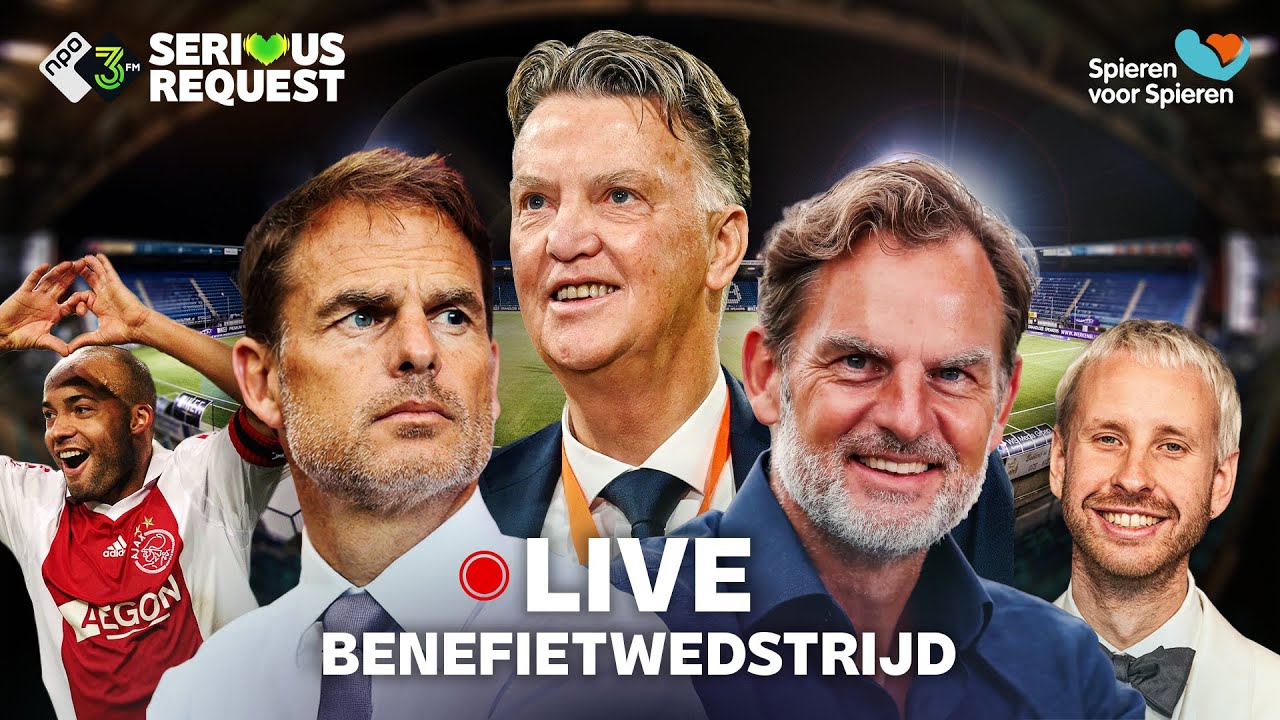 Team Frank en Ronald de Boer vs Louis van Gaal: benefietwedstrijd 3FM Serious Request | NPO 3FM