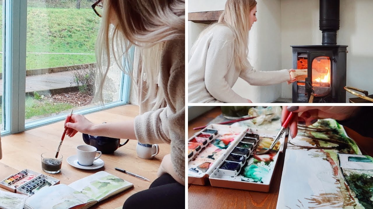 Relaxing ARTIST RETREAT | Rainy Day Painting