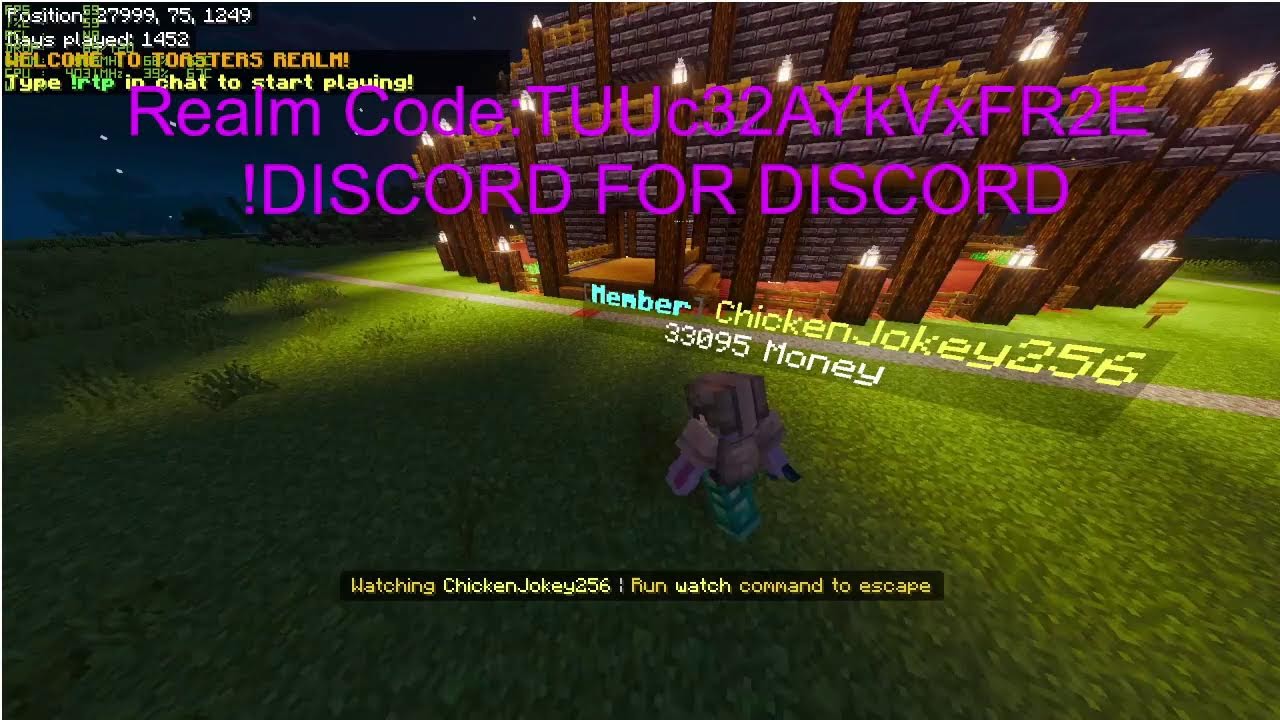 REALM CODE MINECRAFT SURVIVAL (ANYONE CAN JOIN)