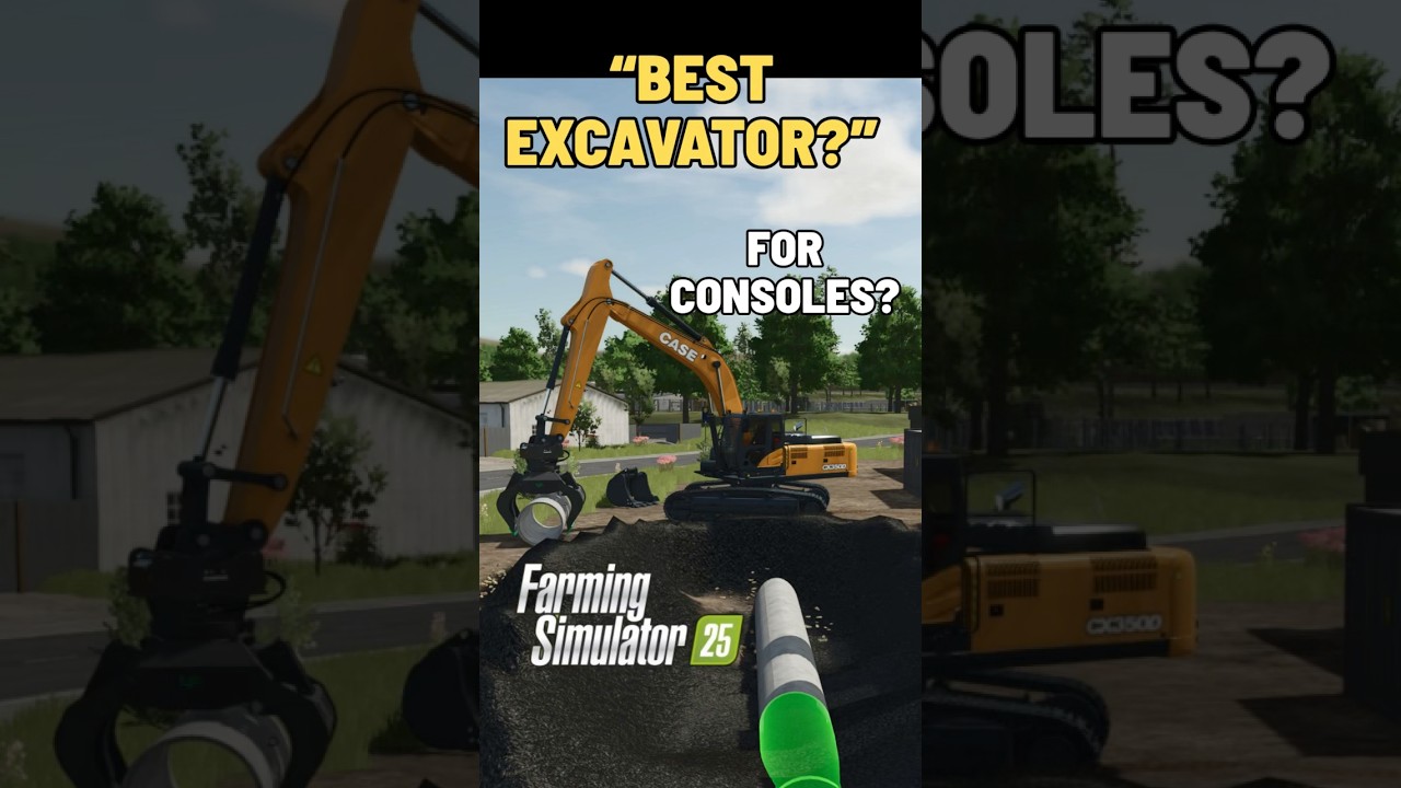 FS25 MODS &ndash; BEST Excavator for Consoles?! Case CX350D in Farming Simulator 25 #shorts #fs25
