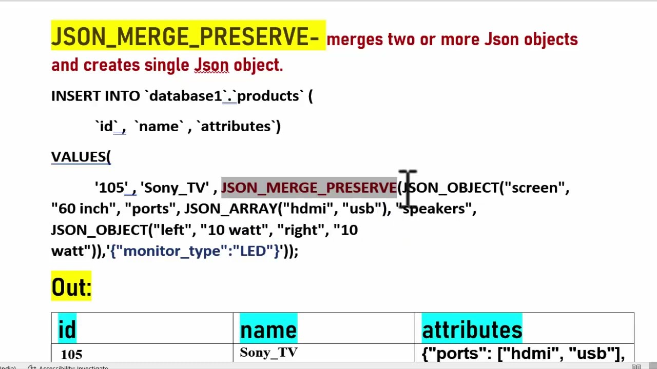 How to Create Json in MySQL | TechGeekyArti