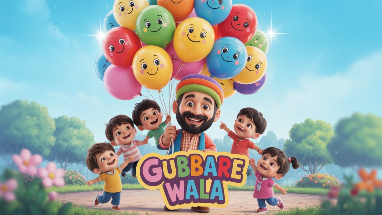 Gubbare Wala Gana | गुब्बारे वाला | Balloon Seller Rhyme | Kids Happy Songs