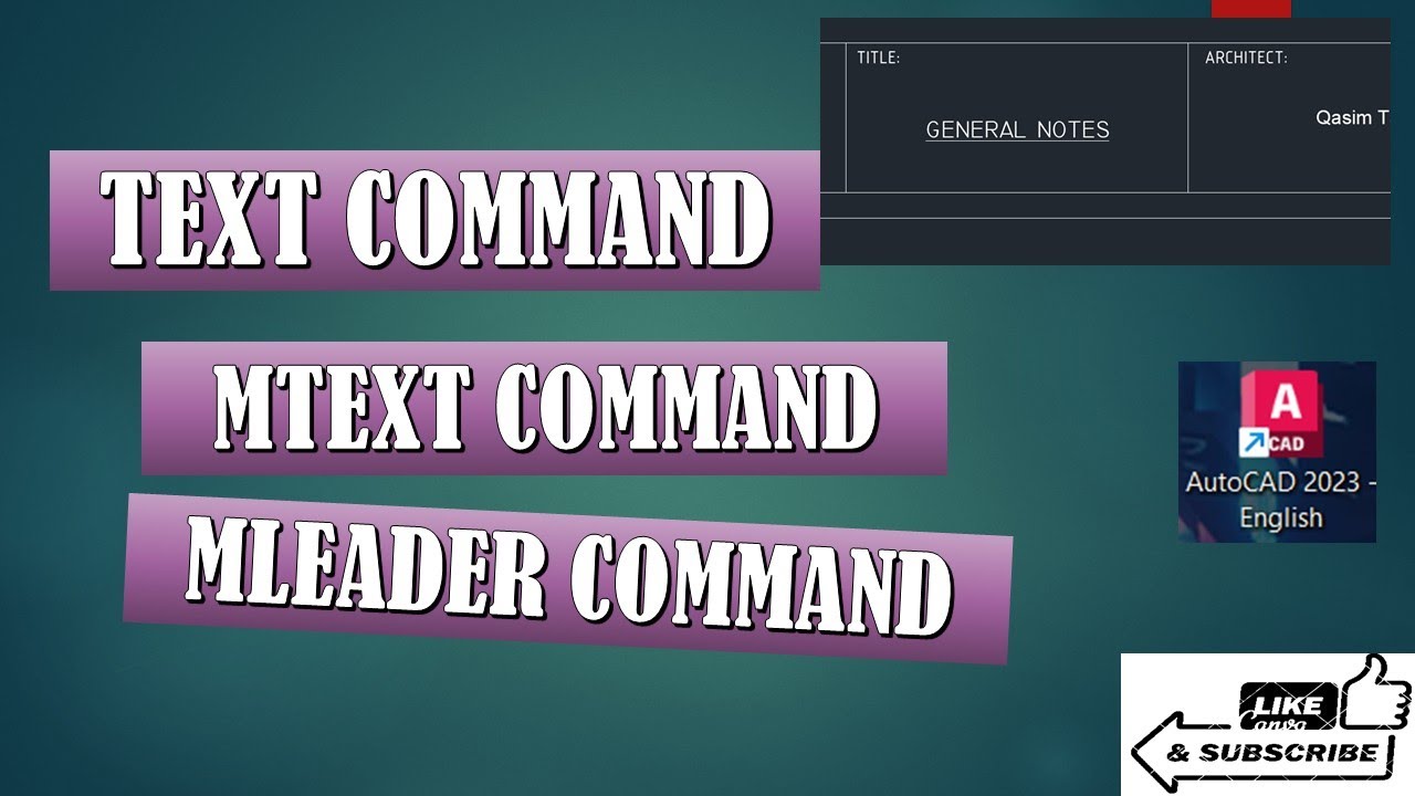 How to Add Text in AutoCAD | Text, MText & MLeader Commands Explained