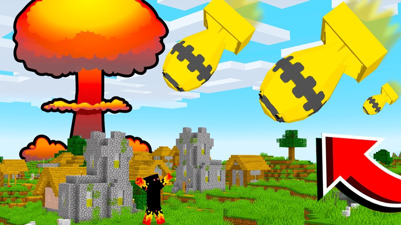 TESTEI MÍSSEIS E BOMBAS NUCLEARES DE MINECRAFT (não tente fazer isso)