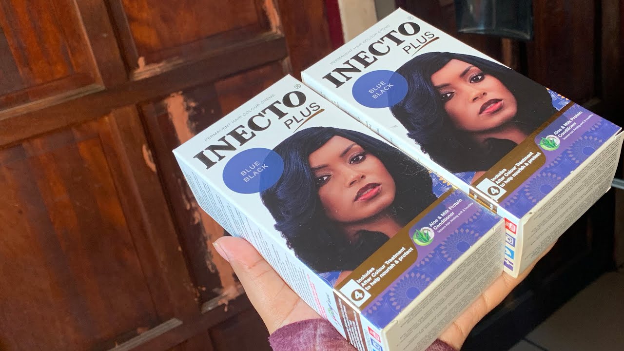 How I dyed my natural hair blueblack using inecto plus…I can’t believe this😂
