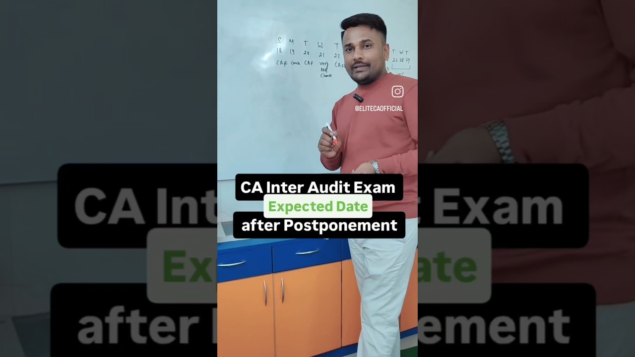 Audit CA Inter Exam Expected Date!💯 