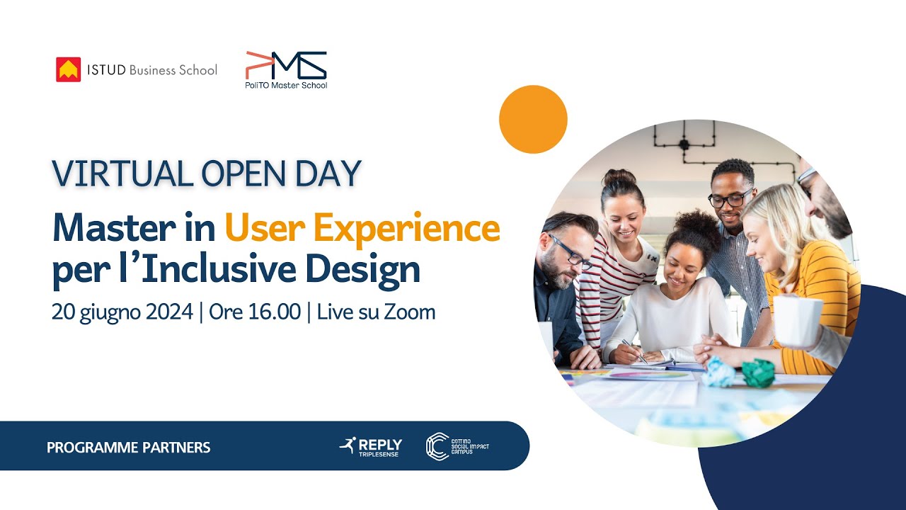 Virtual Open Day - Master in User Experience per l'Inclusive Design (II edizione)
