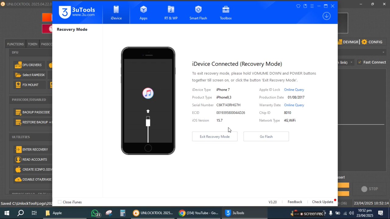 iPhone 7 iCloud Bypass without jailbreak | ios 15.8.3 | Unlocktool
