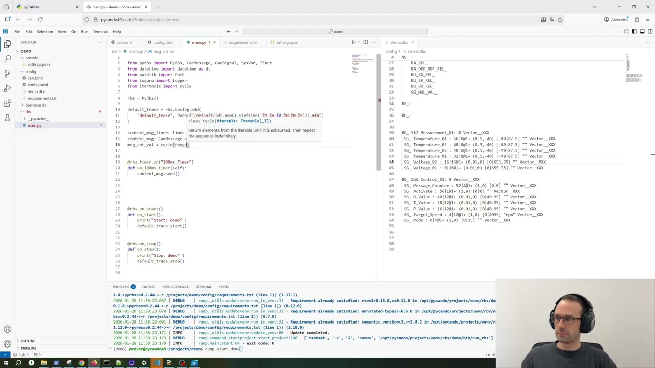 pyCANdo Coding Example