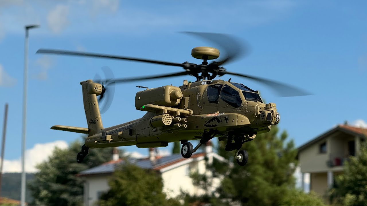 WOLFBUSH & YU XIANG F11-N AH64 APACHE - Unboxing & Maiden Flight Review!🚁@Stirlingkit  [4K60fps HDR]