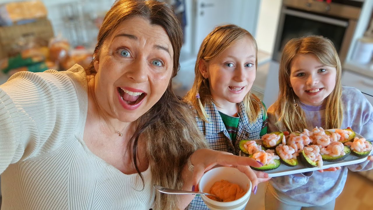 SANNE ER KØKKENCHEF & LAVER 3 RETTERS MENU MED MALLE, FIA & CARLI😀🍽