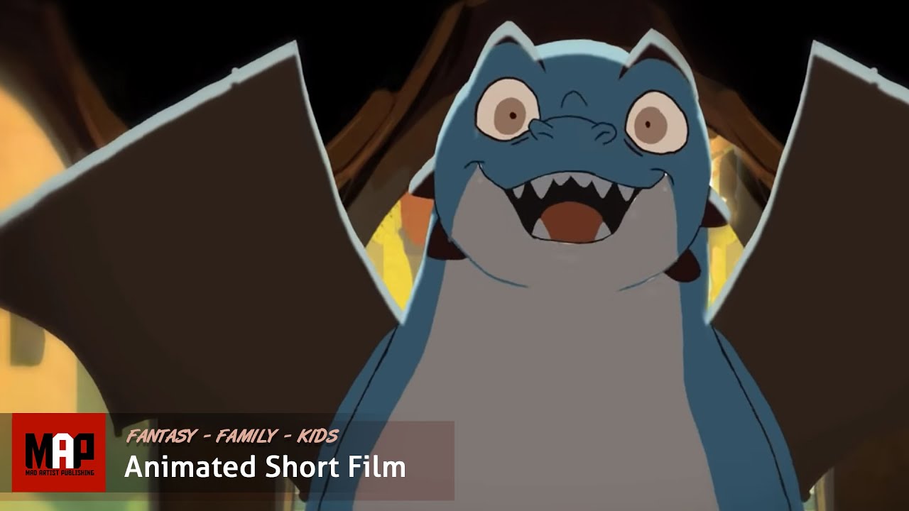 Cute Animated Short Film ** CRAYON DRAGON * Adorable Family Video for Kids Cartoon by Toniko Pantoja
