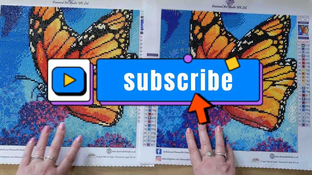 ROUND OR SQUARE??Monarch Butterfly - Sarah Miles - Diamond Art Studio