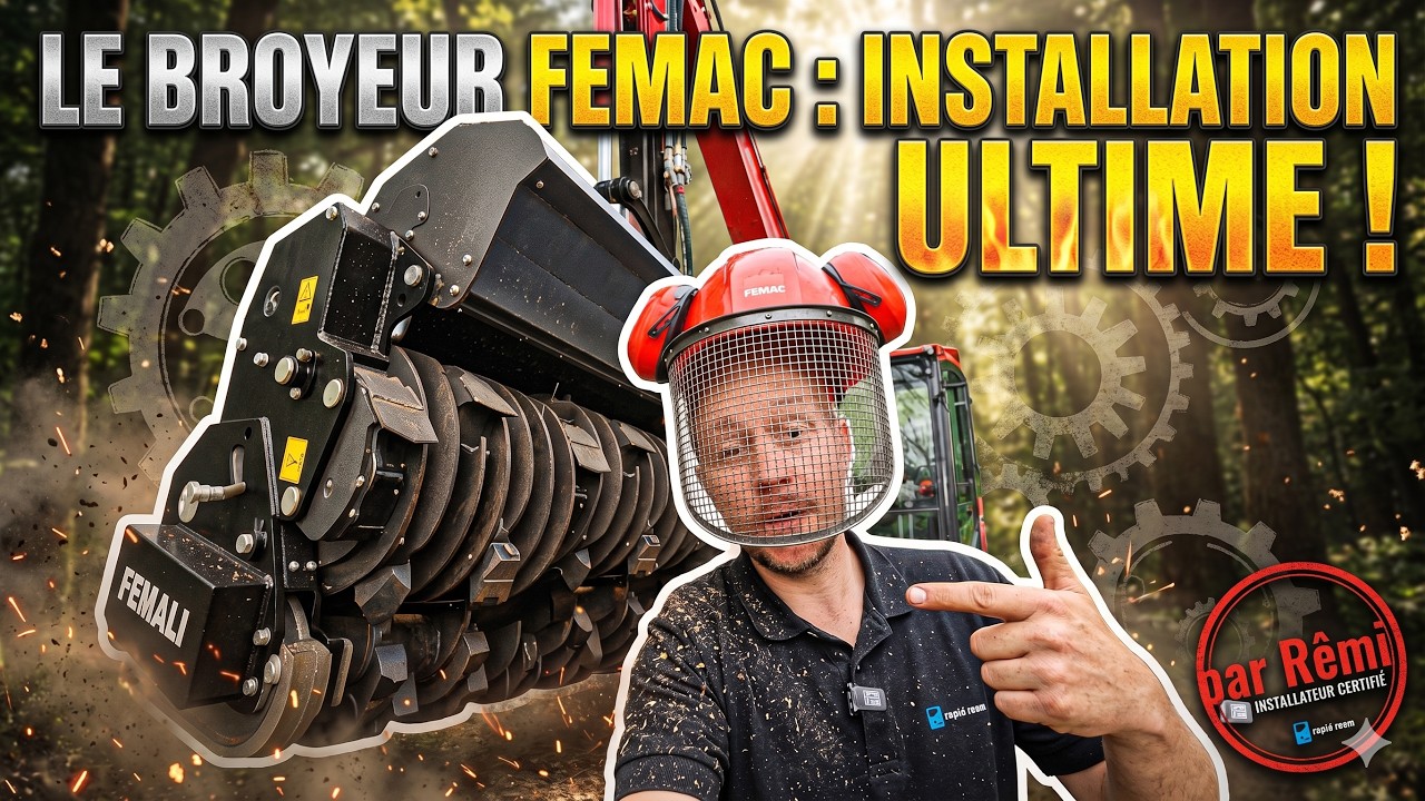 Broyeur Forestier pour minipelle | le FEMAC T9 DFD avec Bite Limiter | par Rémi