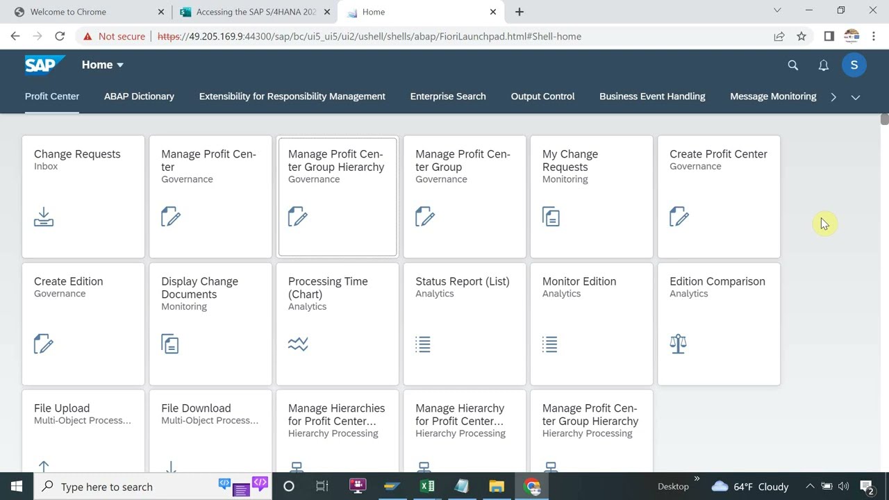 Profit Center in SAP MDG using Fiori App - Session 4