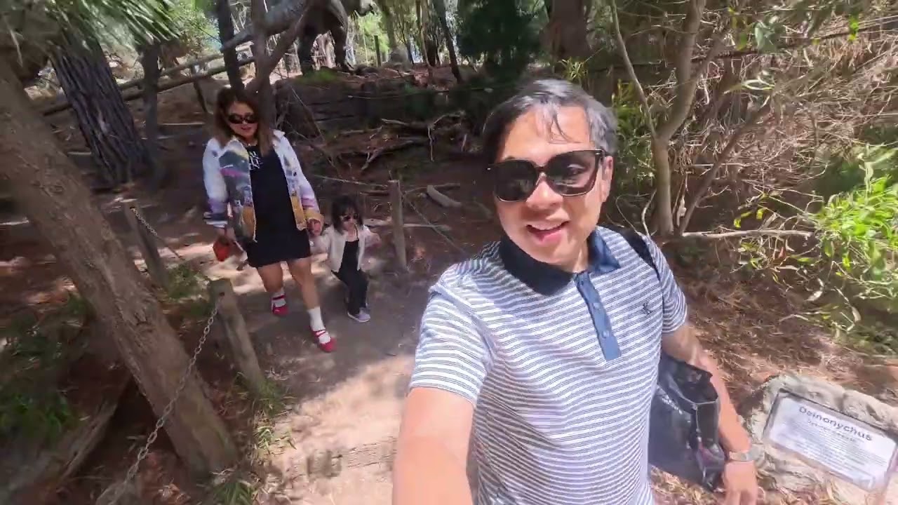 Azy and Zay on Dinosaur World in Somerville, VIC, Melbourne Australia
