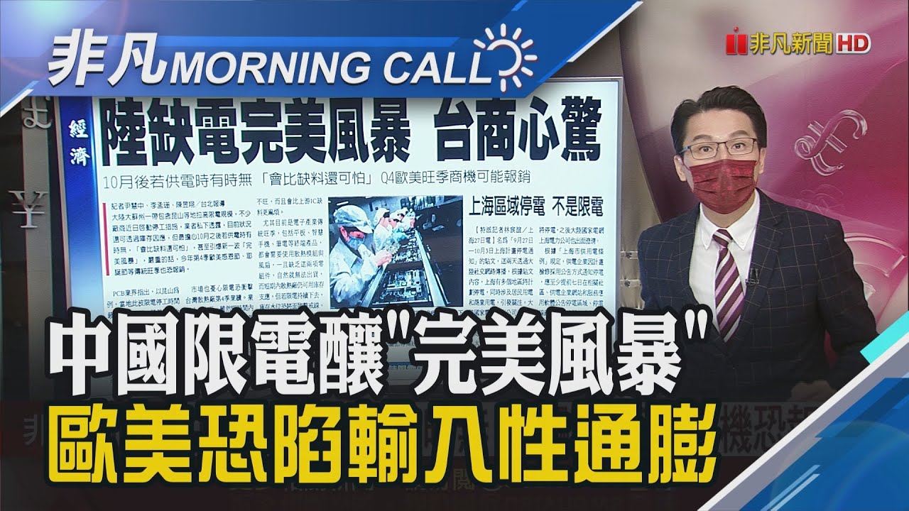 心驚驚 中國限電引爆新一波完美風暴! 孟晚舟引渡案 華春瑩習近平親自下達處理!鮑爾講稿曝光高通膨恐數月 供應瓶頸是元凶｜主播鄧凱銘｜【非凡Morning Call】20210928｜非凡財經新聞