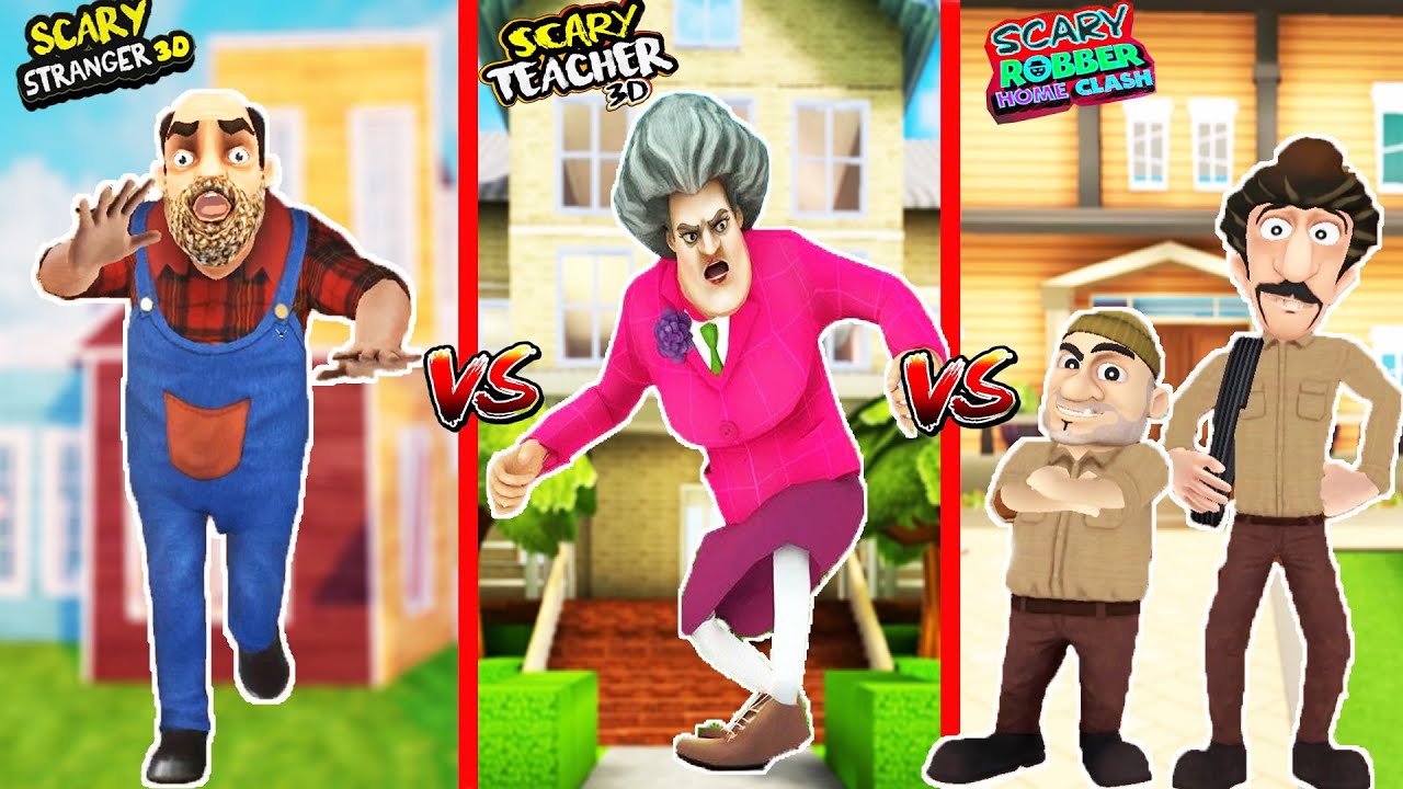 EN EFSANE TROLL HANGİSİ ? 🤔 Scary Teacher vs Hırsız Kuzenler vs Scary Stranger Kapışma
