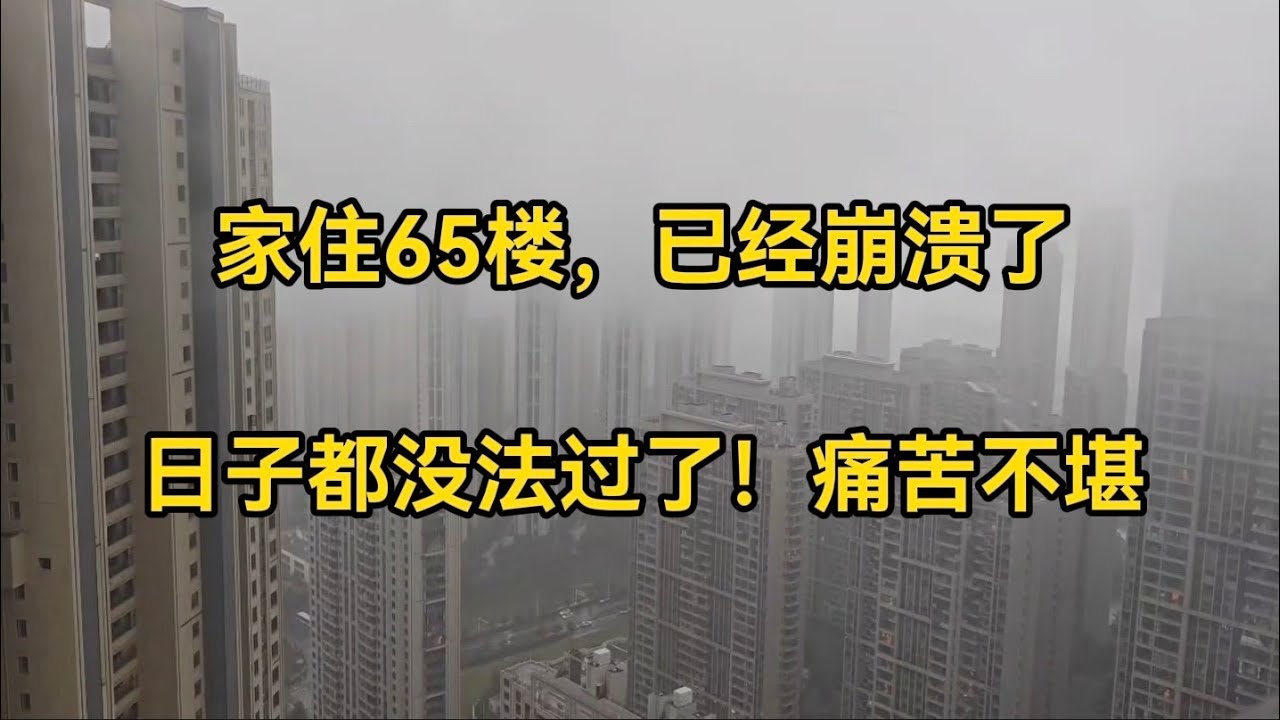 家住武汉65楼，已经崩溃了，日子都没法过了！高楼层高房价痛苦不堪