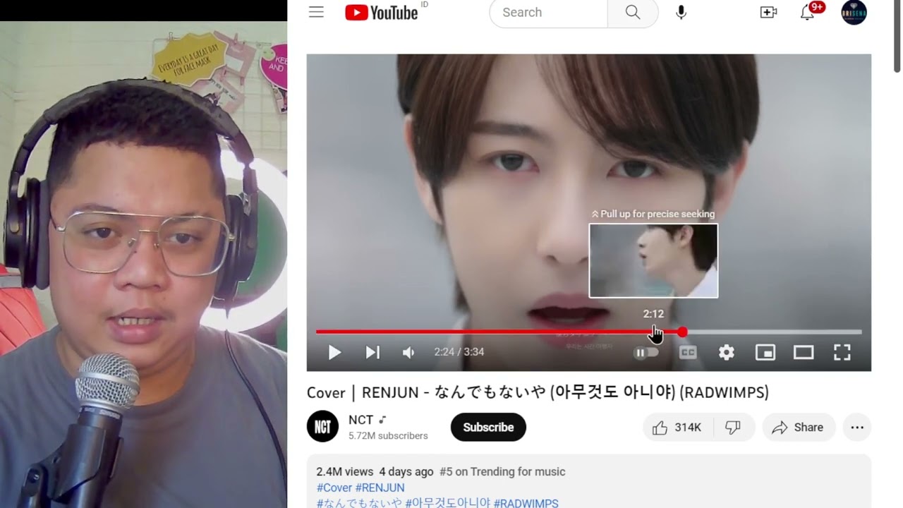 Renjun NCT |  Nandemonaiya (cover) | MUSICIAN REACTION