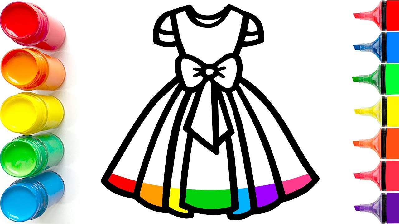 Drawing and Coloring a Cute Dress | Easy Step by Step Tutorial