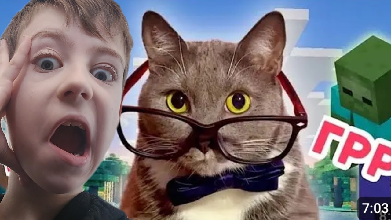 КОТИКИ В ШКОЛЕ СТРОЯТ ДОМИКИ В МАЙНКРАФТ реакция