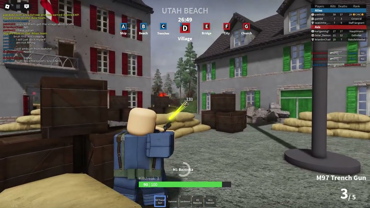 This is what getting HUNDRED 100 kills looks like in D-DAY | ROBLOX | Military