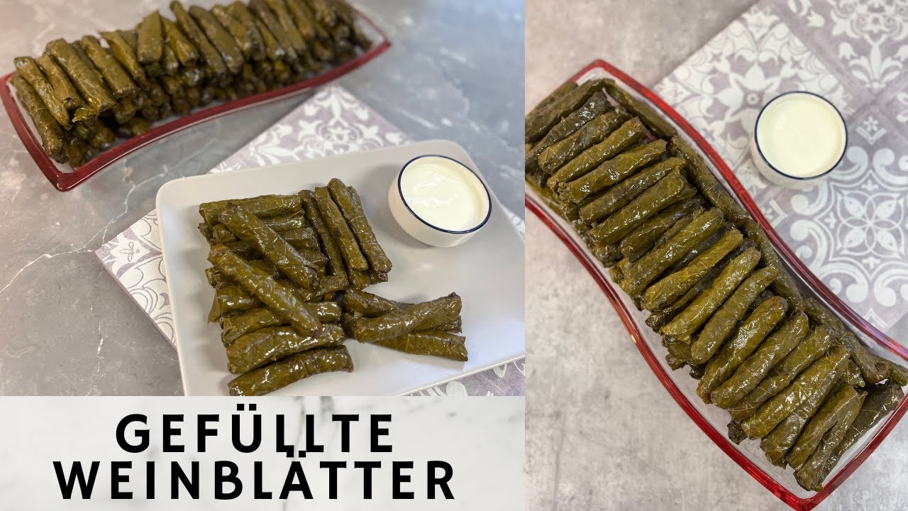Gefüllte Weinblätter vegetarisch, zeytinyagli yaprak sarmasi