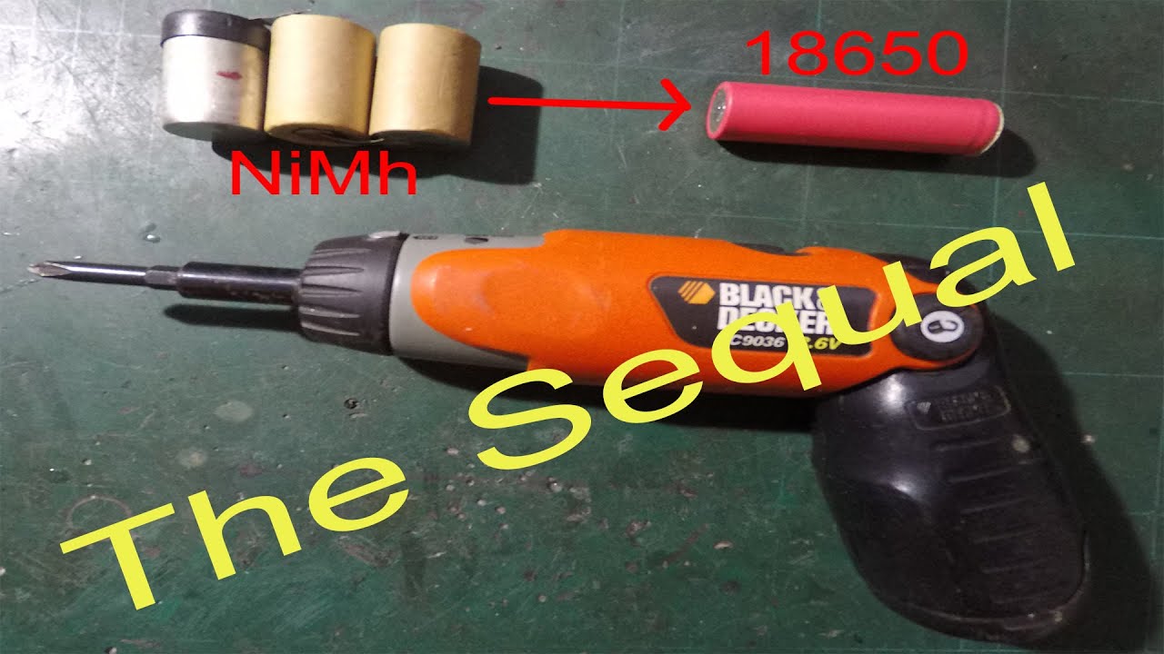 Black & Decker cordless screwdriver conversion to Lithium Ion.