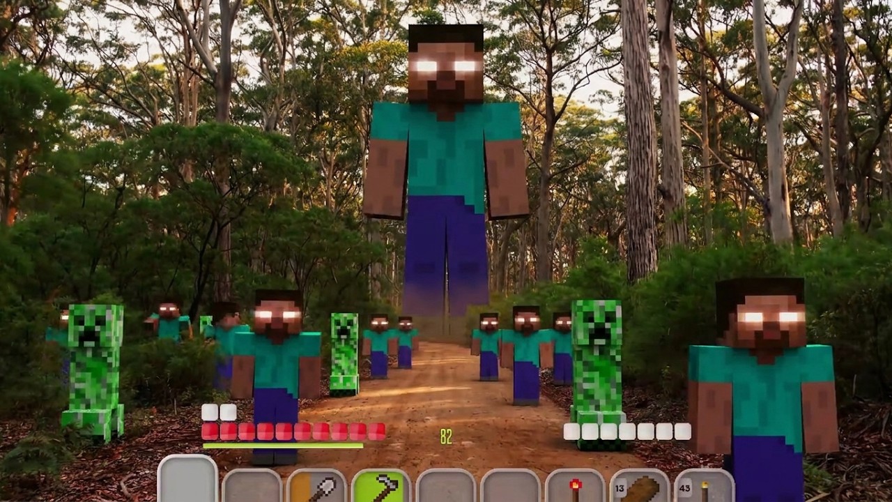 Minecraft In Real Life | Herobrine's War