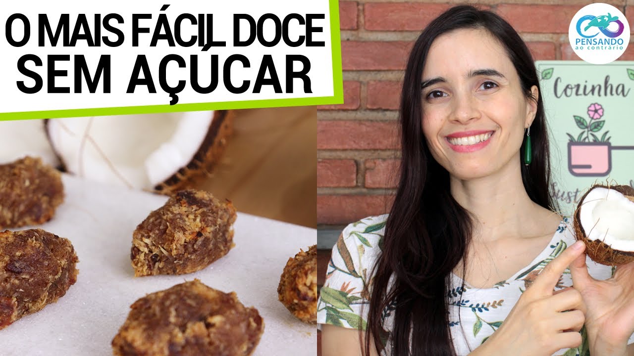 O MELHOR DOCE SEM AÇÚCAR É O MAIS FÁCIL! COCADA S/ AÇÚCAR (SÓ 2 INGREDIENTES)