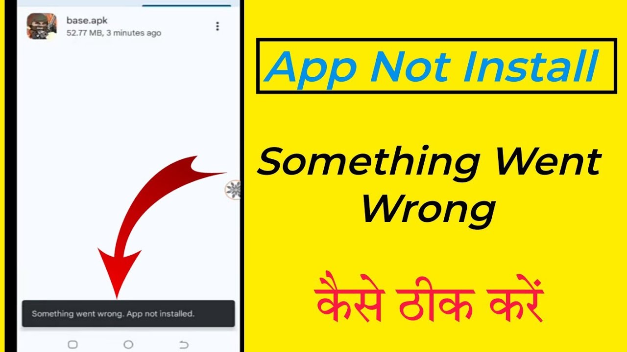 Fix Something Went Wrong App Not Installed Problem | App Not Installed Something Went Wrong Solve