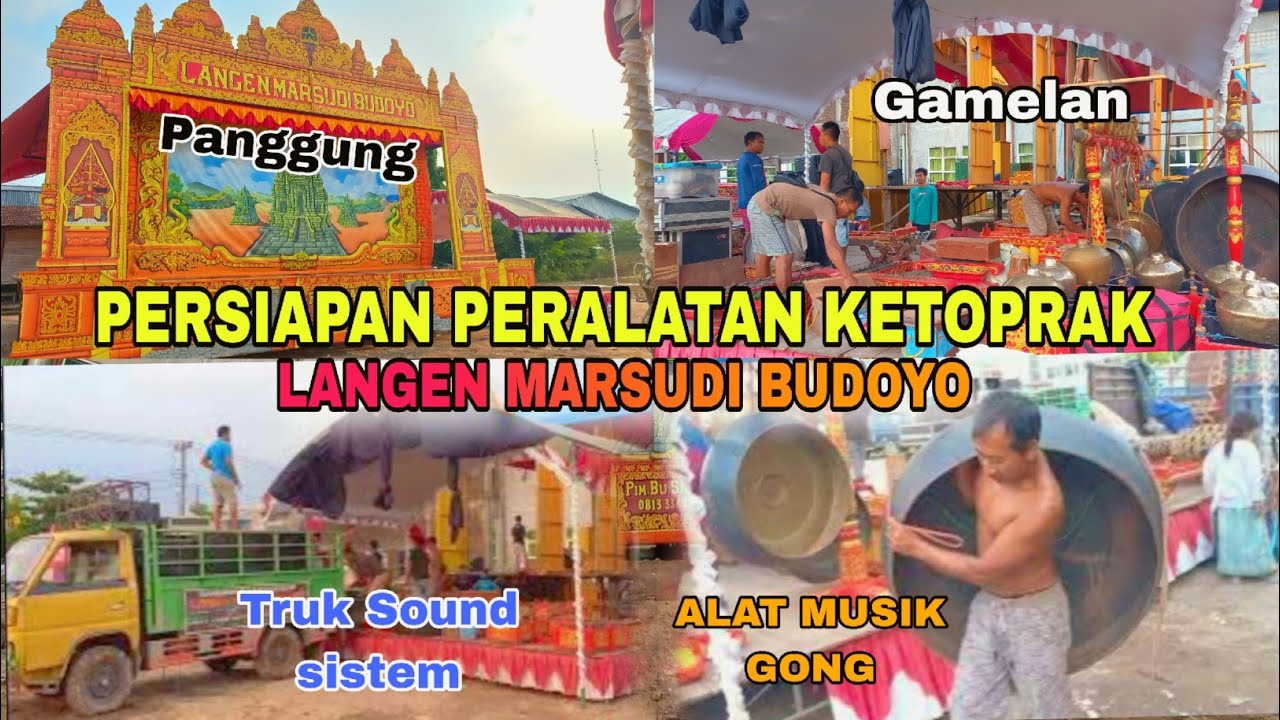 INTIP‼️PERSIAPAN PERALATAN PANGGUNG ALAT MUSIK GAMELAN KETOPRAK LANGEN MARSUDI BUDOYO