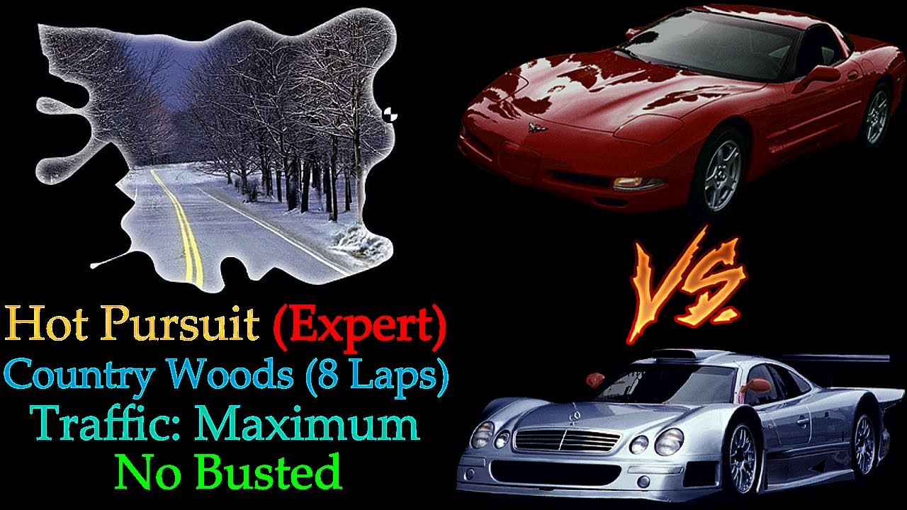 Need For Speed III: Hot Pursuit (PlayStation) - Hot Pursuit, Country Woods, Corvette vs. CLK-GTR