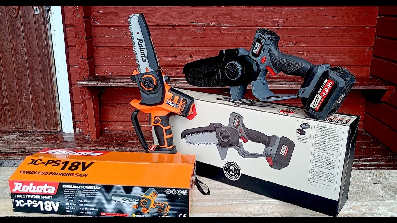 Vertaillaan Robotan ja Brücken 18v akkuoksasahat