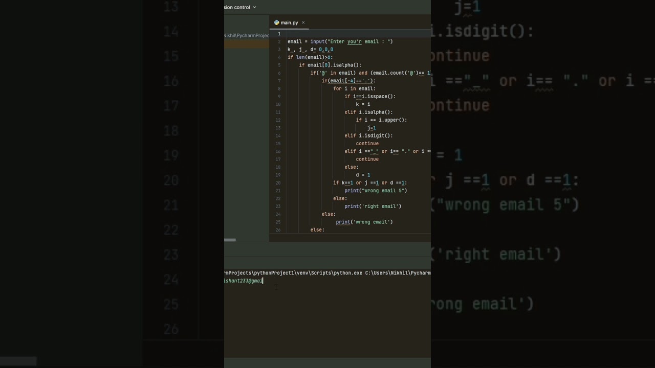 email verification program in python #python#coding