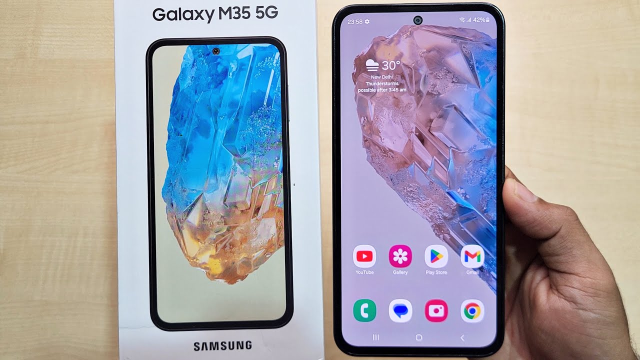 Samsung Galaxy M35 5G Thunder⚡Grey 8/256Gb Variant Unboxing Overview & Initial Setup #MustBeAMonster