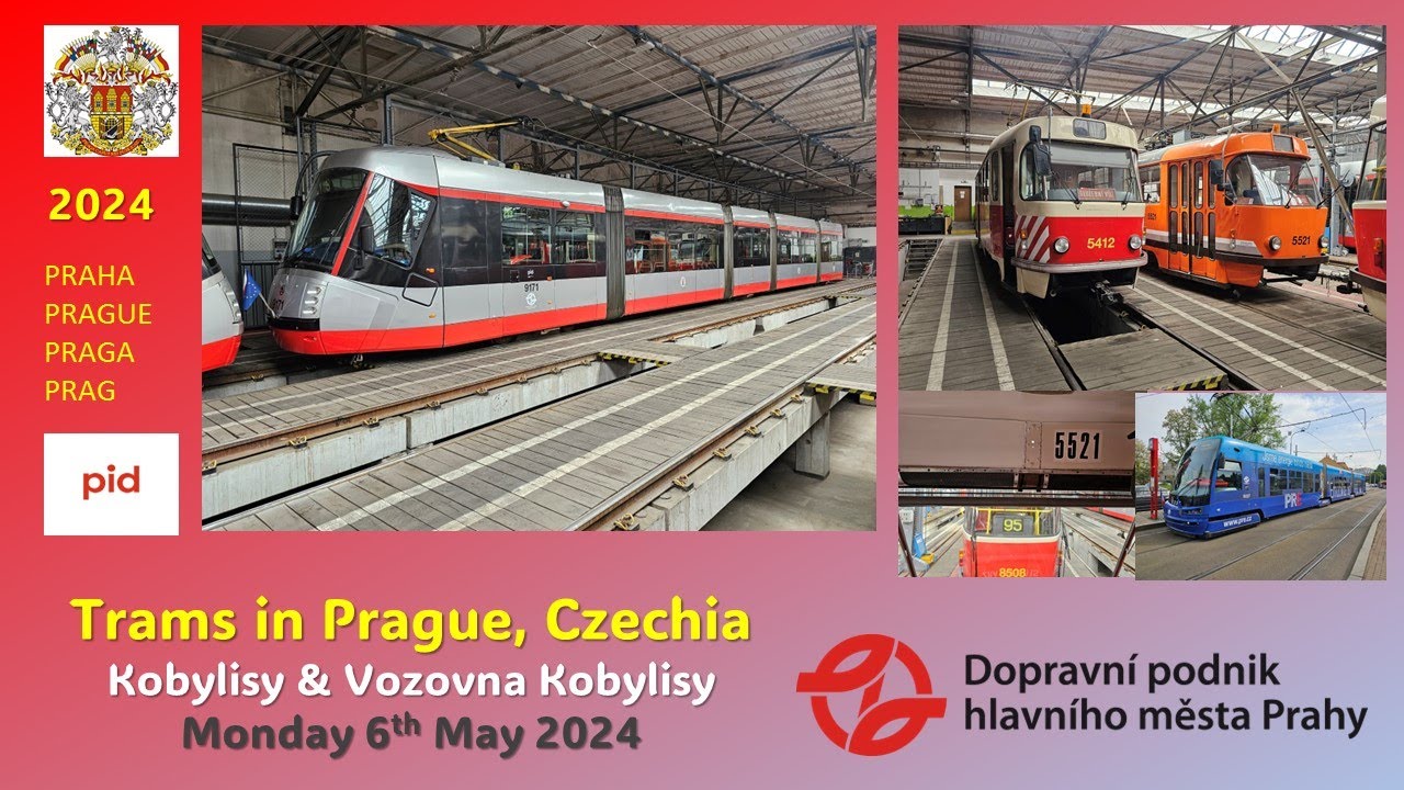Prague, Czechia: Vozovna Kobylisy and Kobylisy on Monday 6th May 2024