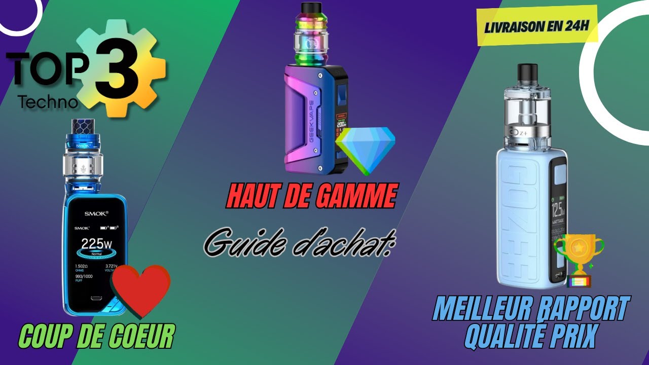 Vapez avec Style: D&eacute;couvrez les 3 Meilleures Cigarettes &Eacute;lectroniques de 2024! 💎✨