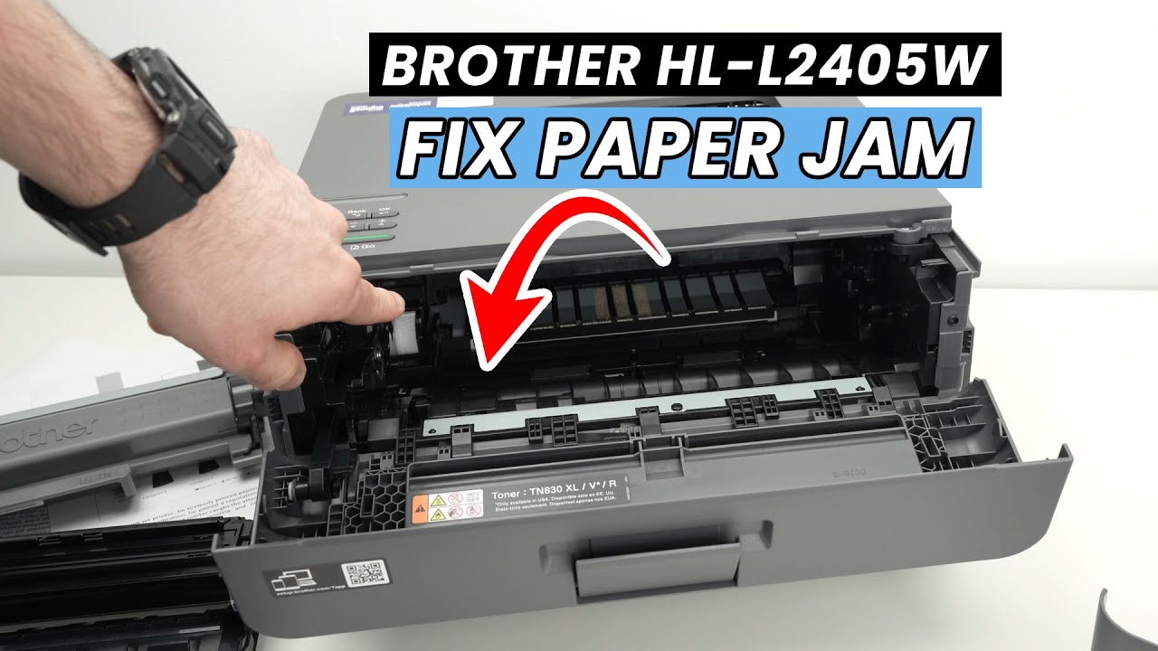Как устранить замятие бумаги на принтере Brother HL-L2405W