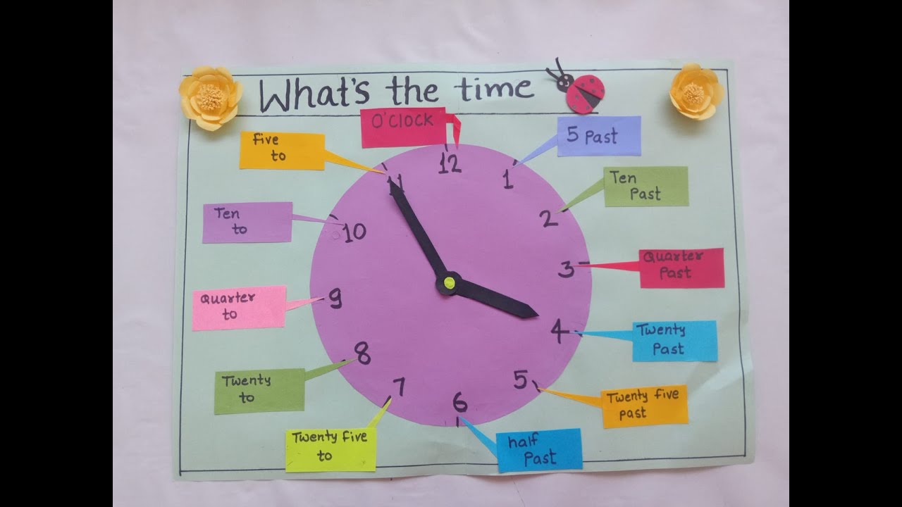 Clock Time tlm |Math working model |How to make clock /Watch|Math tlm time |