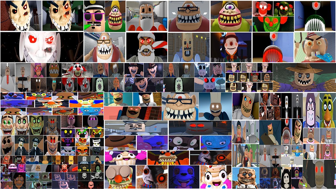 PIZZERIA, MR CHEESE, MR SMELLY DETENTION, SIR SCARY'S MANSION, Dentist! GRANDPA All JUMPSCARES