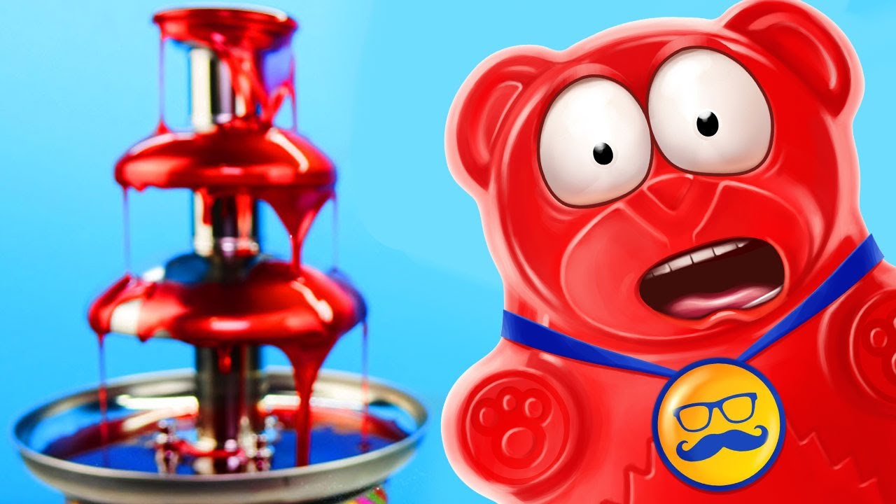 ROJO FUENTE DE CHOCOLATE PARA VALERA EL OSO GELATINOSO | CÓMO HACER UNA FUENTE DE CHOCOLATE