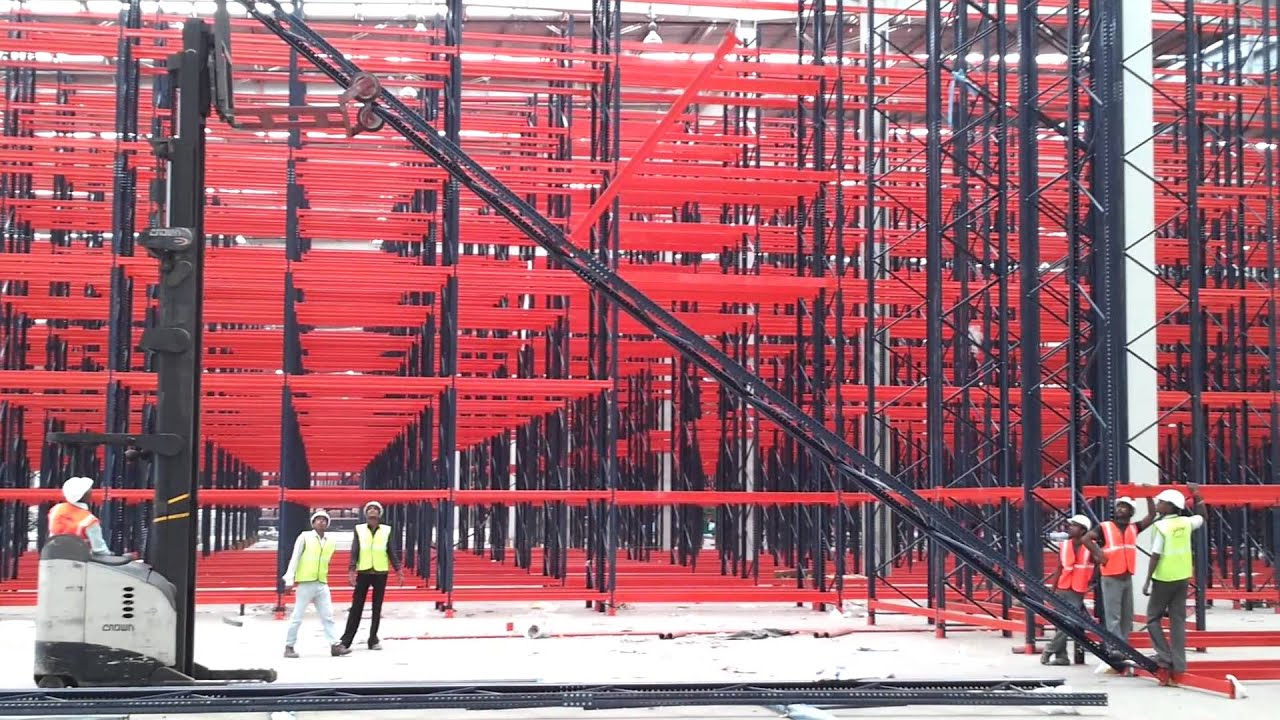 11.5 mtr high Pallet Racking Installation by SSG