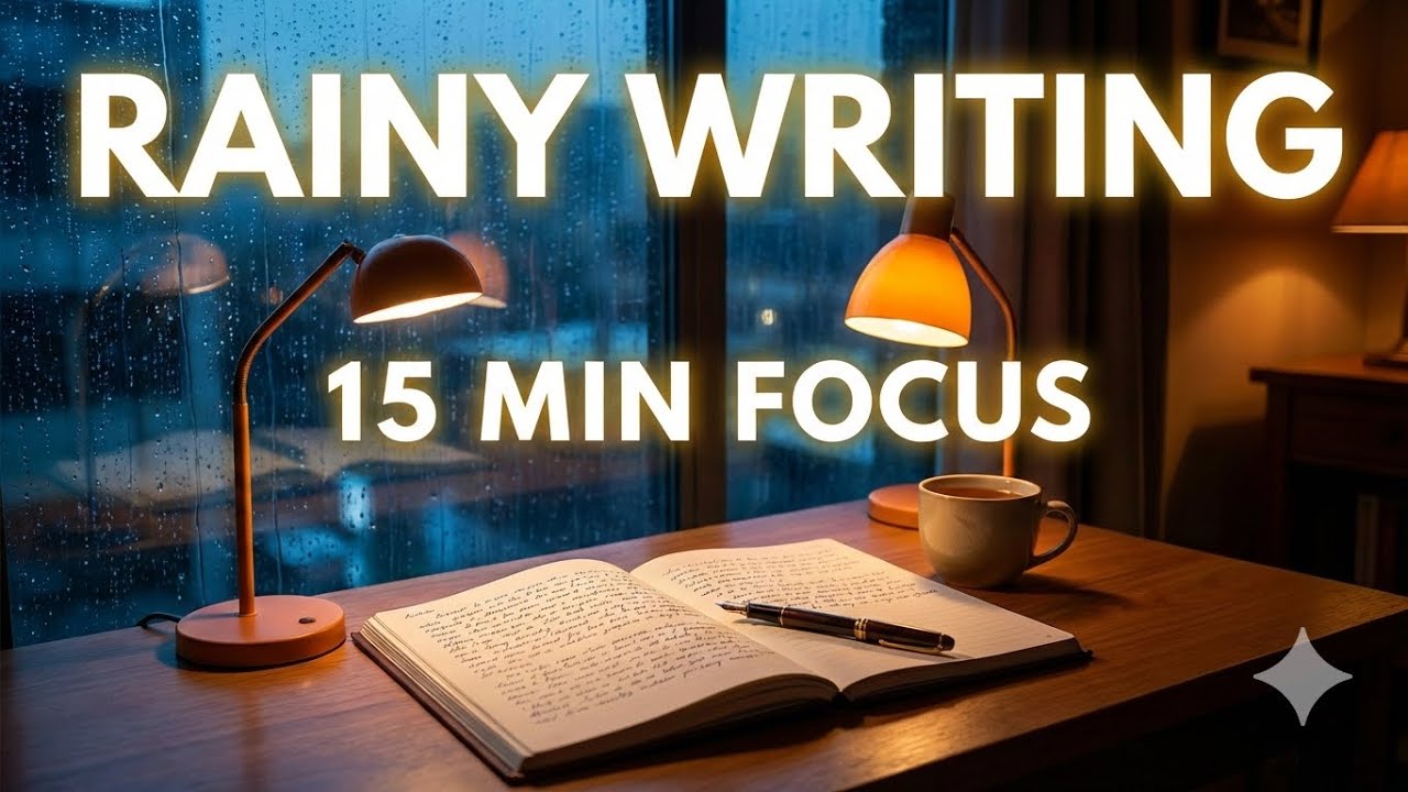 Rainy Writing Session 🌧 15 Min Cozy Lofi for Study & Creative Focus