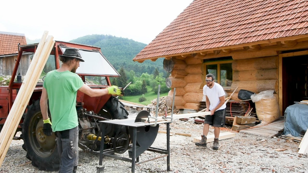 Building LOG CABIN S4 Ep12 - Building Partition Walls with NIK RIJAVEC
